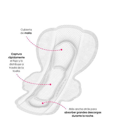 Kotex® Nocturna Ultrafina Malla